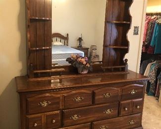 Large Dresser w/mirror - GREAT storage