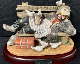 $45.00.........Emmett Kelly Jr. Collectible Clown "No Loitering" (T079)