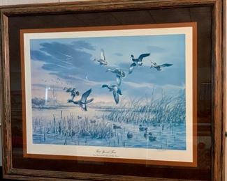 CLEARANCE !  $20.00 NOW, WAS $100.00.........James Killen "That Special Time" Print Ducks Unlimited 1986 Artist of the Year Painting 37 1/2" x 30", 1582/4450 (T030)