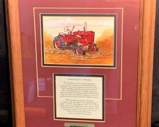 CLEARANCE !  $10.00 NOW, WAS $40.00..........Farmall Model A 1939 - 1954 , American Memory Prints, Ed Schaefer Collection, 16" x 13" (T003) 