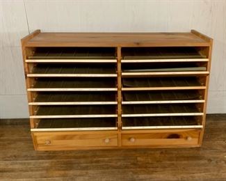 REDUCED!  $33.75 NOW, WAS $45.00.............Vintage Thread Display Rack Cabinet 31" x 13", 20" tall (M007)