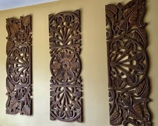 REDUCED!  $30.00 NOW, WAS  $40.00.............3 Piece Wood Wall Decor 