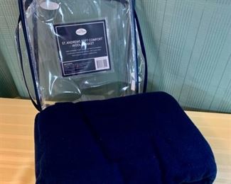 CLEARANCE  !  $6.00 NOW, WAS $20.00.............St Andrews Wool Blanket (T166)