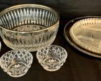 CLEARANCE  !  $4.00 NOW, WAS $14.00.............Silver and Glassware Lot (T127) 