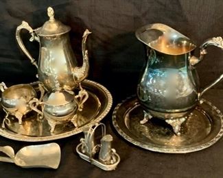 CLEARANCE  !  $5.00 NOW, WAS $20.00.............Silverplate Tea Set and More (T126)