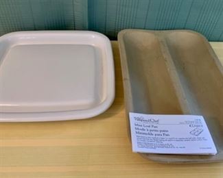 CLEARANCE  !  $3.00 NOW, WAS $12.00............Pampered Chef Bread Pan and Microwave Pan (T147)