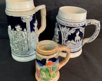 CLEARANCE  !  $8.00 NOW, WAS $30.00.............3 Steins, Tallest Stein 7" tall (T065)