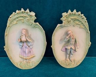 CLEARANCE  !  $4.00 NOW, WAS $16.00........Pair Wall Plaques 12" tall one finger as is (M079)