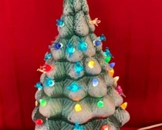 $30.00.......Ceramic Lit Christmas Tree 15" tall (M033)