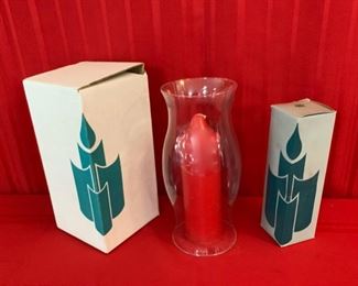 CLEARANCE !  $4.00 NOW, WAS $16.00.........PartyLite Hurricane and Candle (T221)