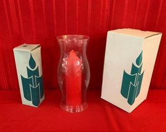 CLEARANCE  !  $4.00 NOW, WAS $16.00.........PartyLite Hurricane and Candle (T219)