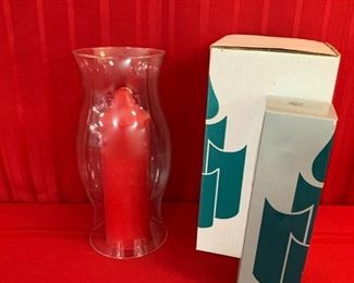 CLEARANCE  !  $4.00 NOW, WAS $16.00.........PartyLite Hurricane and Candle (T212)