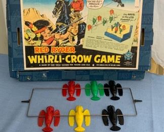 HALF OFF !  $15.00 NOW, WAS $30.00..........Daisy's Red Ryder Whirli Crow Game, stand in box good condition (C054)