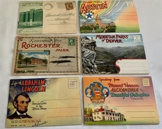 CLEARANCE  !  $5.00 NOW, WAS $20.00..........Vintage Postcards Sets:  Rochester, Lincoln and more (C050)