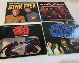 $40.00............Vintage Star Trek and Star Wars Calendars (C045)
