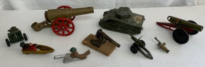 HALF OFF !  $30.00 NOW, WAS $60.00..........Vintage Army Cannons and toys (C037)