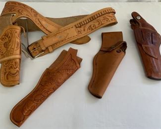 HALF OFF !  $50.00 NOW, WAS $100.00.........Tooled Leather Holsters and Belt Bianchi Holster (C020)
