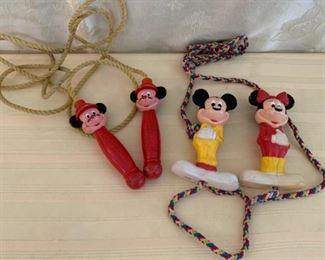 CLEARANCE  !  $6.00 NOW, WAS $20.00..........Vintage Disney Mickey Mouse and Mini Mouse Jump Ropes pair (M269)