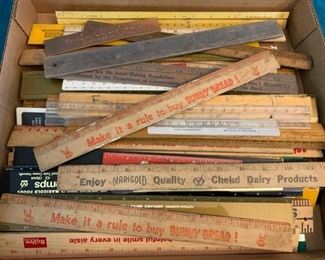 HALF OFF !  $12.50 NOW, WAS $25.00.............Vintage Advertising Rulers lot (M277)