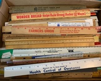 HALF OFF !  $12.50 NOW, WAS $25.00.............Vintage Advertising Rulers lot (M278)