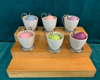 HALF OFF !  $7.00 NOW, WAS $14.00................Set of 6 Egg Cups (M300)