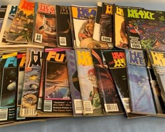 REDUCED! $22.50 NOW, WAS $30.00...............Heavy Metal, Future and more magazines from the 80's (C088)