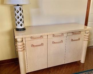 $495 - Three drawer modern server; 60”W x 22”D x 34”H; Minor ding on top, otherwise very good condition.