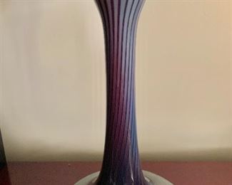 Detail; Joe Clearman art glass lamp
