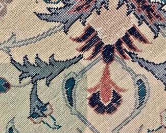 Detail; reverse hand woven rug