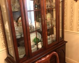 Beautiful cherry china cabinet 