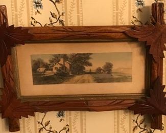 Vintage print  and frame. 