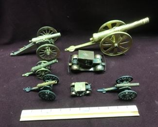 Brass and other metal cannons