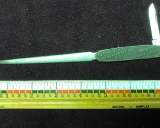 The mercantile agency, letter opener and knife