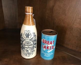 Great Lakes beer can and Moerling old jug lager