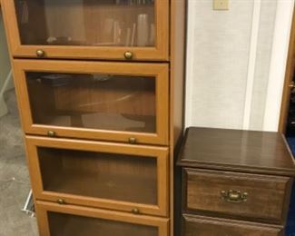 Bookcase and 3 drawer side table.