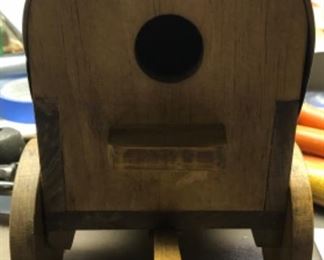 Handmade wagon birdhouse