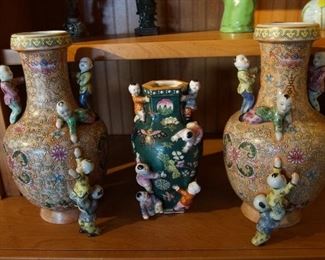 Asian Boy Vases