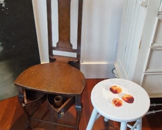 Awesome Antique Valet Chair / Stand 