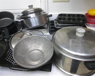 Pots & Pans + Vintage Colander 