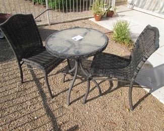 Outdoor Wicker Bistro Set (dust included)
