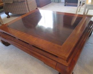 Henredon Asian-Style Coffee Table, 2-Tone Finish