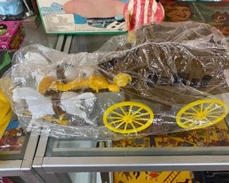1970's Mail Wagon with Horses and One Figure