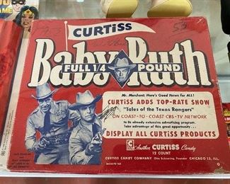 Old Curtiss Baby Ruth Box with Cowboy/Western Ads