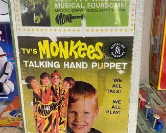 1960's Monkees Talking Hand Puppets with Box