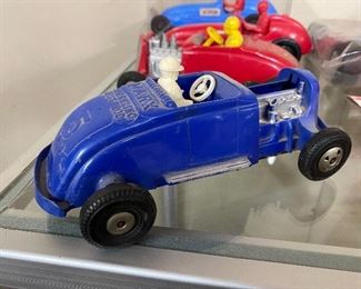 1960's 8" Marx Blue Sparkling Hot Rod 