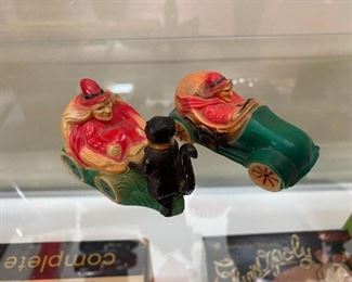 Old Halloween Celluloid Witches Cars