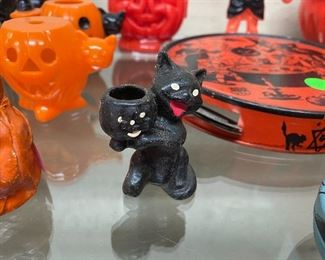 Halloween Black Cat and Pumpkin 