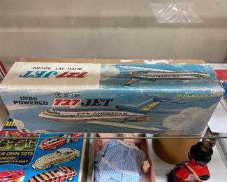 Pan Am Tin Litho 727 Jet(Box Only) 