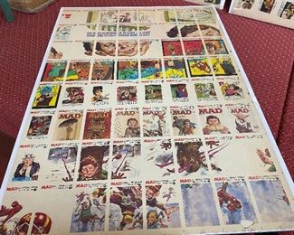 Uncut Sheet Mad Cards and Stickers