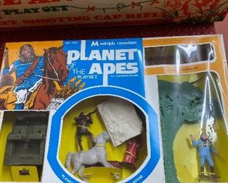 1968 Multiple Toymakers Planet of the Apes Playset with Box